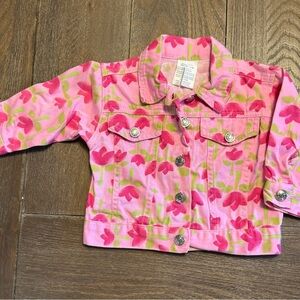 Infant Pink jean jacket, denim 12 months